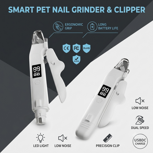 2-in-1 Dog Nail Clipper Grinder with LED Light